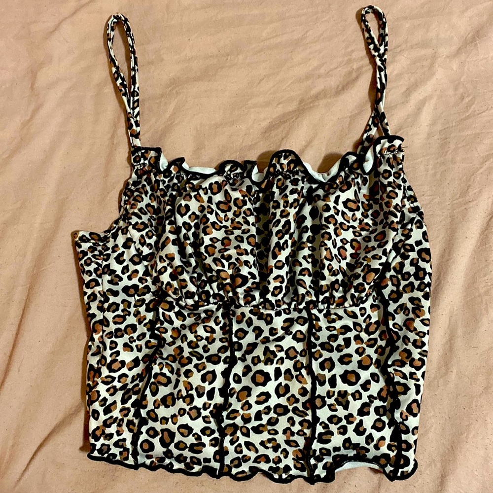Cheetah print crop top in size XS.
